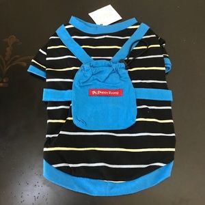 Puppy Zzang Shirt with backpack. NWT. Size L